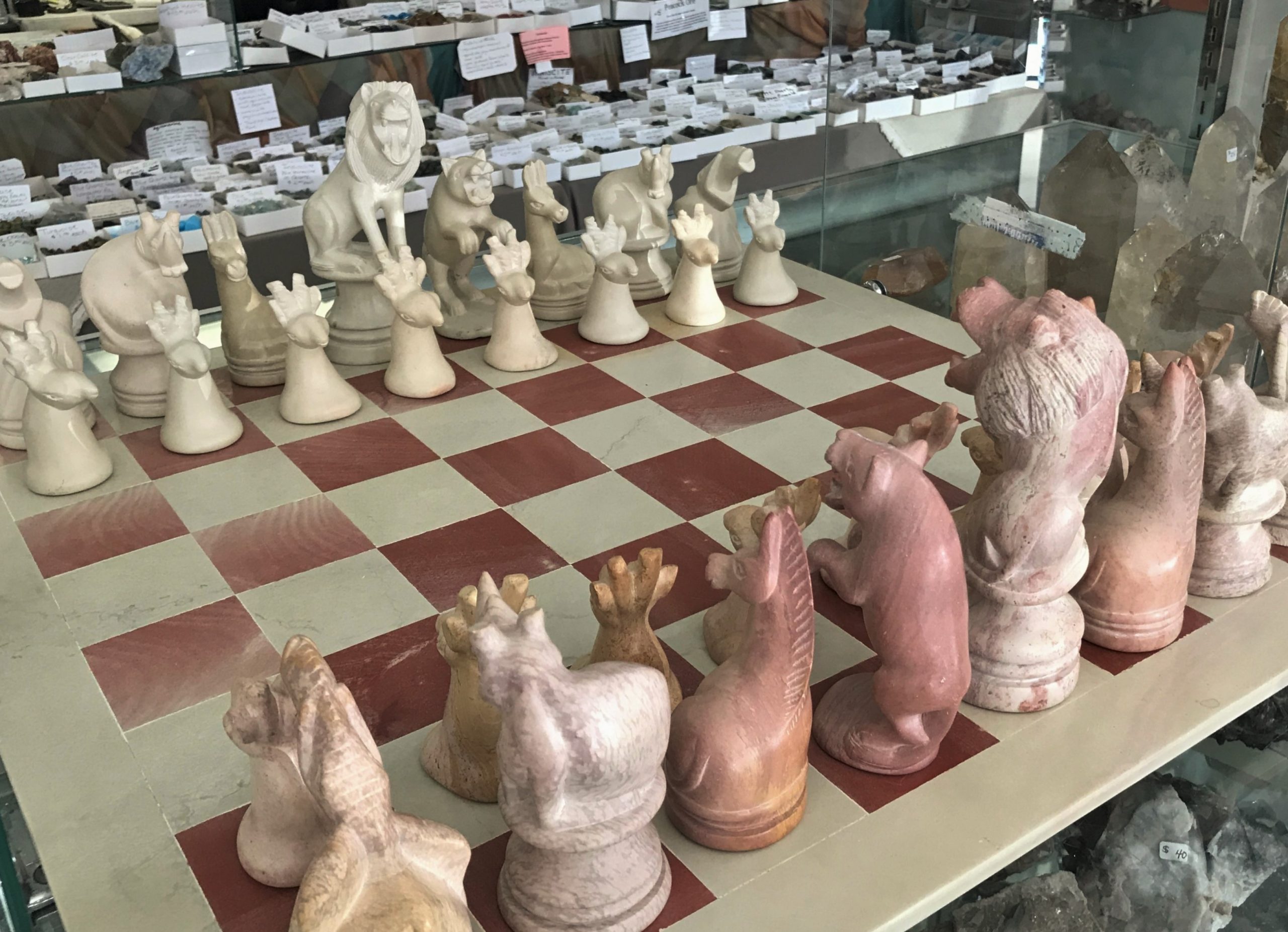 Maasai Handcarved Soapstone Chess Set from Kenya TJ's Rocks & Gemcrafts