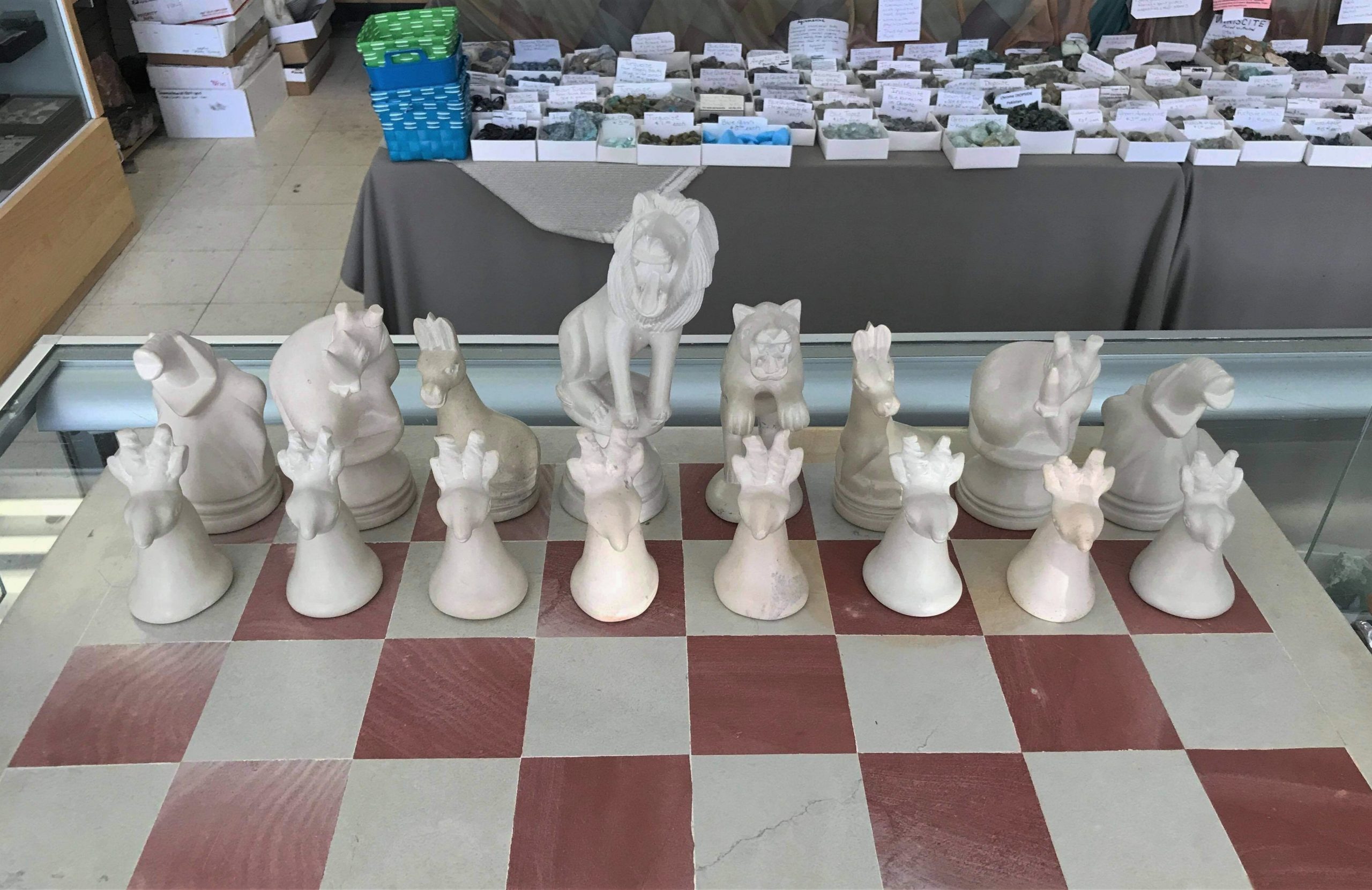 Maasai Handcarved Soapstone Chess Set from Kenya TJ's Rocks & Gemcrafts